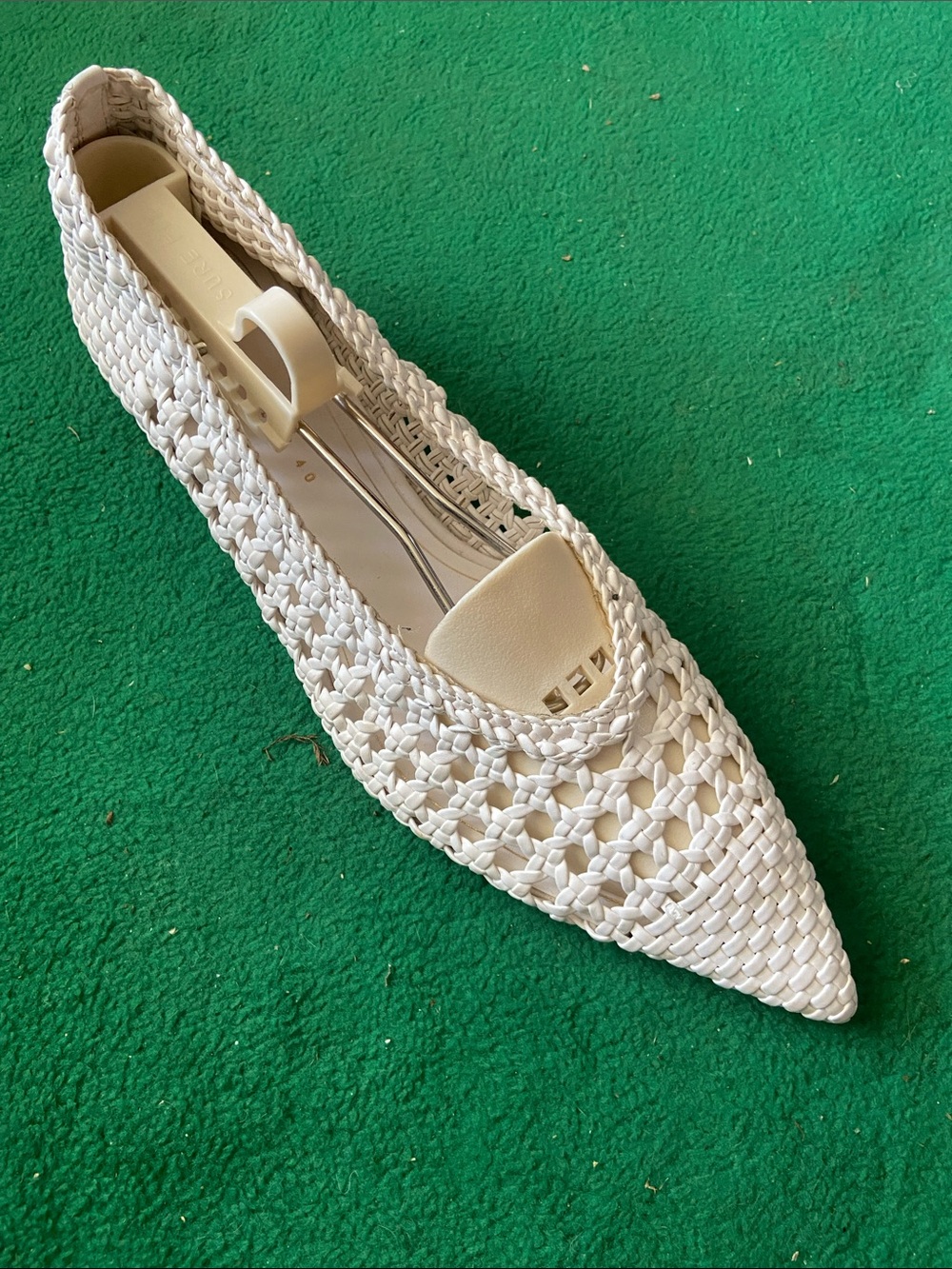Zara Trafaluc woven block heel pumps 40/9.5
